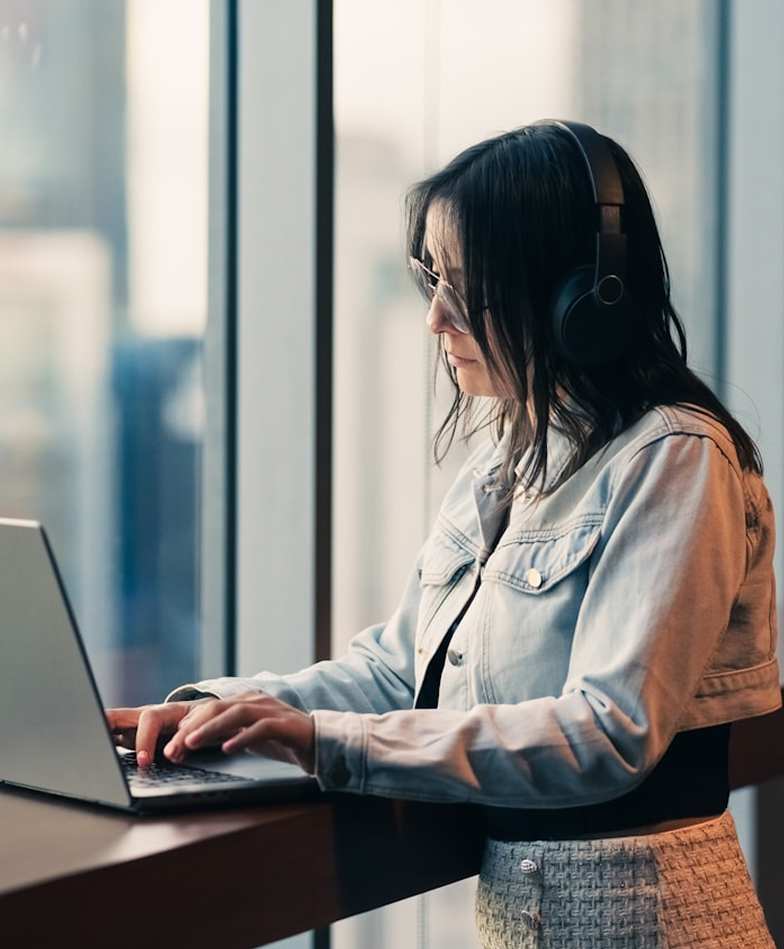 Professional working on tasks